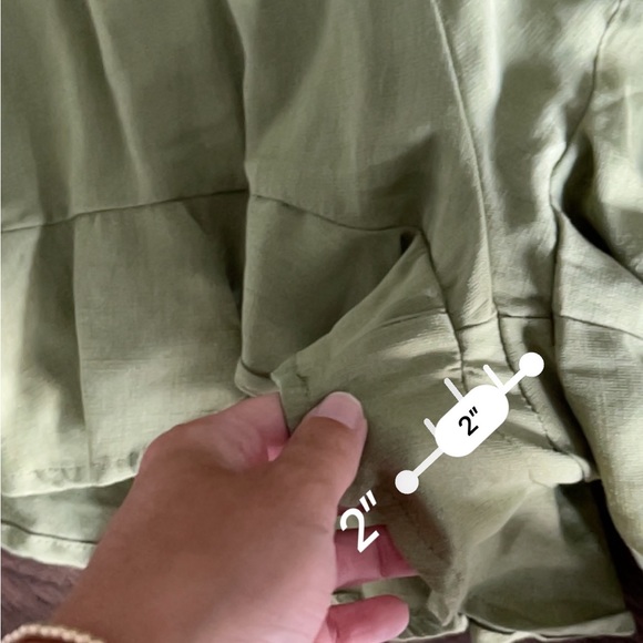 Trixxi green halter open back romper - Picture 3 of 5